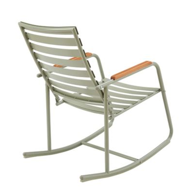 Image showing  Riverside Wooden and Metal Rocking Chair, Green