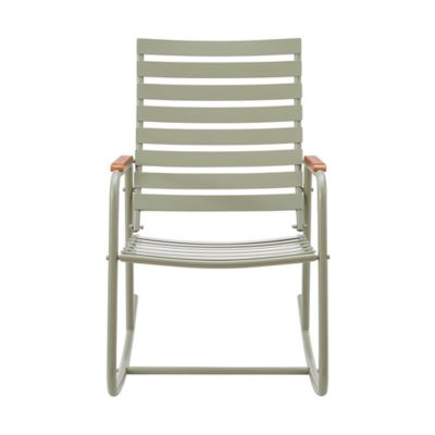 Image showing  Riverside Wooden and Metal Rocking Chair, Green