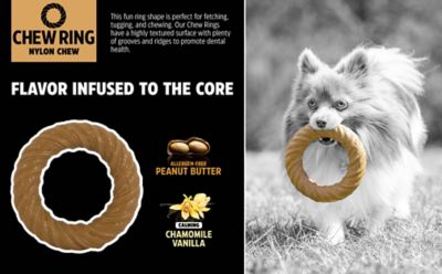 Image showing 5 th Pet Qwerks BarkBone Chew Ring Chamomile Vanilla, Medium