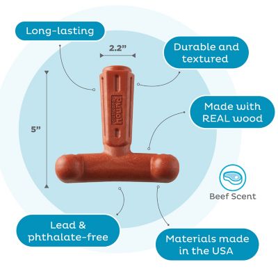 Image showing  Dogwood Hold & Chew Chewing Toy, Large, Brown