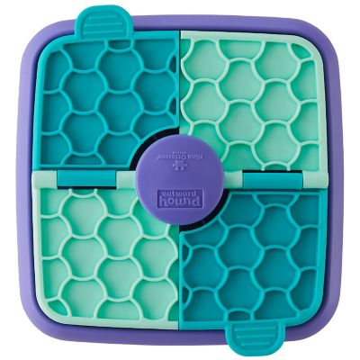 Outward Hound Lick N Flip Treat Dispensing Toy, Small, Purple