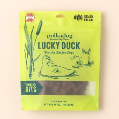 Polkadog Lucky Duck Dried Liver Dog Training Bits, Pouch, 7 oz.