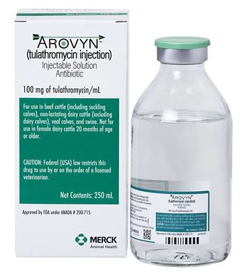 Arovyn (Tulathromycin) Injectable Antibiotic for Cattle and Swine