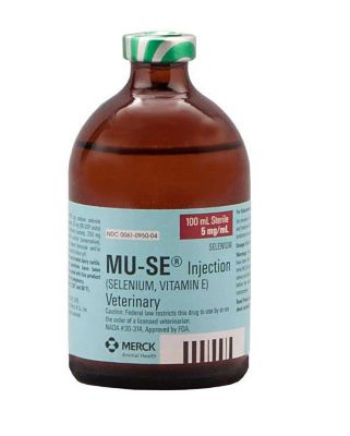 Mu-Se (Selenium/Vitamin E) Injection for Cattle, 100 mL