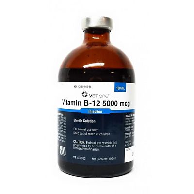 Vitamin B-12 Injection, 5,000 mcg/mL, 100 mL