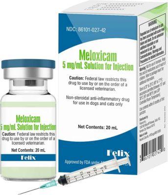 Meloxicam Solution Injection for Dogs and Cats, 5 mg/mL