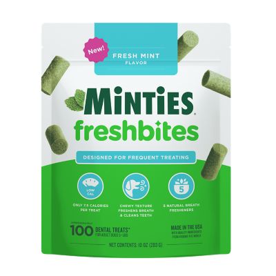 Minties FreshBites Soft and Chewy Dental Dog Treats, 10 oz.