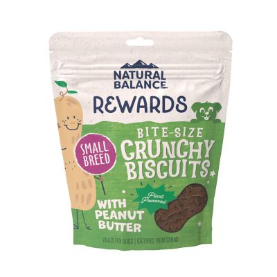 Natural Balance Crunchy Biscuits Small Breed Peanut Butter Flavor Dog Treats 8 oz.