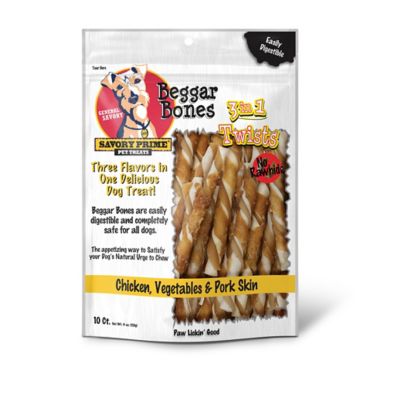 Savory Prime Beggar Bones 3In1 Twist Sticks 10/ct