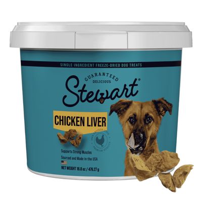 Stewart Freeze Dried Chicken Liver, 16.8 oz. Tub