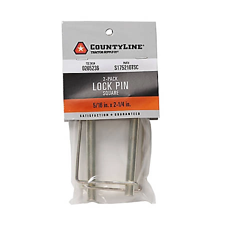 CountyLine 5/16 in. x 2-1/4 in. Square Lock Pins, 2-Pack