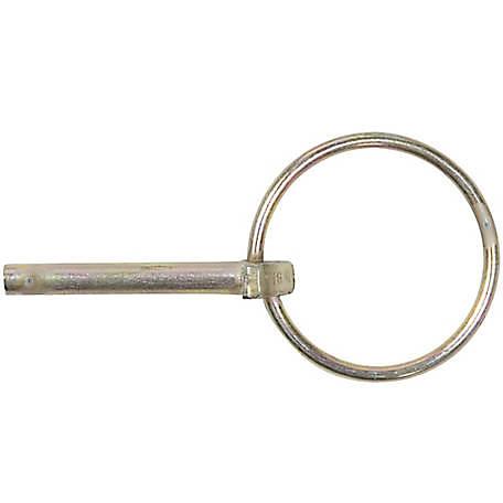 Tractor Factory Towing Pin 1 1/4 x 6 inch with Lynch Pin and Chain 