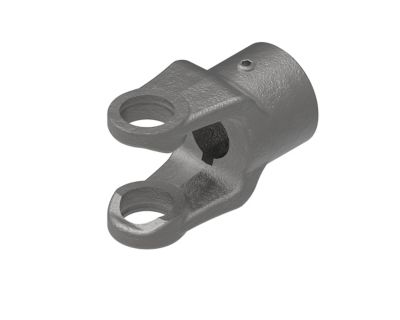 Image showing  1 in. Implement Yoke, Round Bore with Double Keyway and Set Screw