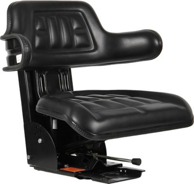 Black Talon Universal Replacement Tractor Seat with Adjustable Suspension, Black