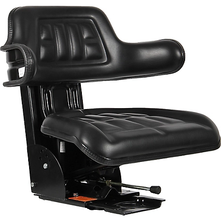 Black Talon Universal Replacement Tractor Seat with Adjustable Suspension, Black