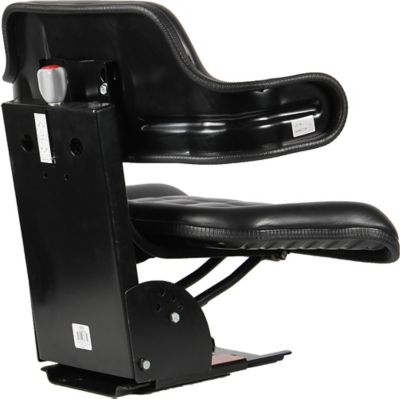 Festnight Tractor Seat with Suspension Black 