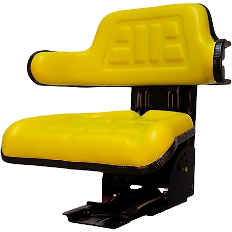 Black Talon Universal Replacement Tractor Seat with Adjustable Suspension, Yellow