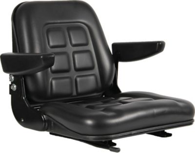 Image showing 5 th Black Talon Universal Fold-Down Replacement Tractor Seat, Black