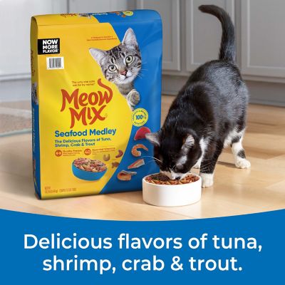 Image showing  Seafood Medley Tuna, Shrimp, Crab and Trout Recipe Dry Cat Food