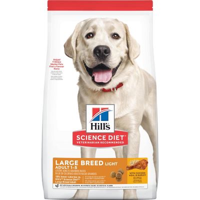 Hill's Science Diet Large Breed Adult Light Chicken and Barley Recipe Dry Dog Food