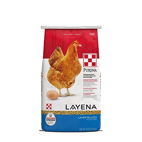 Purina Layena Layer Pellets Poultry Feed, 25 lb.