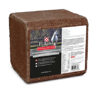 Purina Free Balance 12:12 Vitamin and Mineral Horse Supplement 40 lb. Block great to leave free choice for horses on pasture