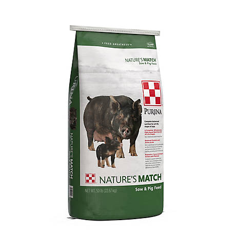 Purina Nature's Match Sow and Pig Complete Feed, 50 lb. Bag