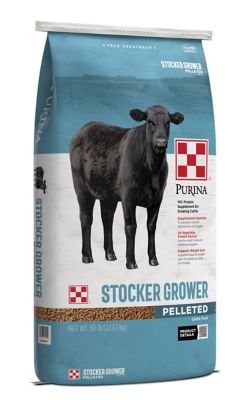 Purina Stocker Grower Pelleted Cattle Feed, 50 lb. Bag