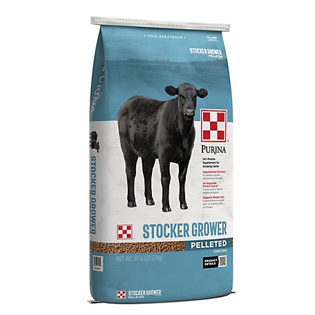 Purina Stocker Grower Pelleted Cattle Feed, 50 lb. Bag
