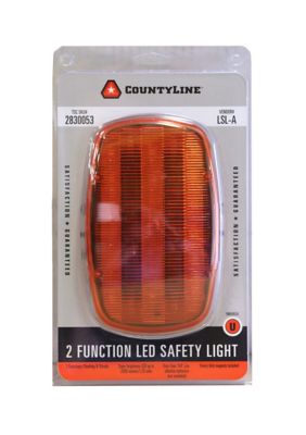 CountyLine 2,000-Lumen 2-Function LED Tractor Safety Light, Amber, 10 in.