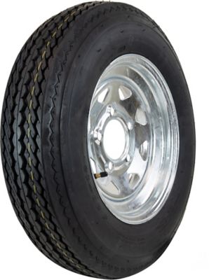 Hi-Run Trailer Tire, 5.30-12, 5-Hole Galvanized Spoke Wheel, Load Range C 6PR, ASB1055
