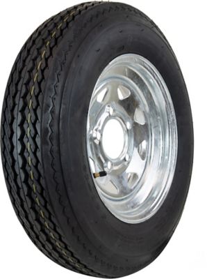 Hi-Run 5.30-12 Trailer Tire, 5-Hole Galvanized Spoke Wheel, Load Range C 6PR