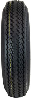 Image showing  5.30-12 Trailer Tire, 5-Hole Galvanized Spoke Wheel, Load Range C 6PR