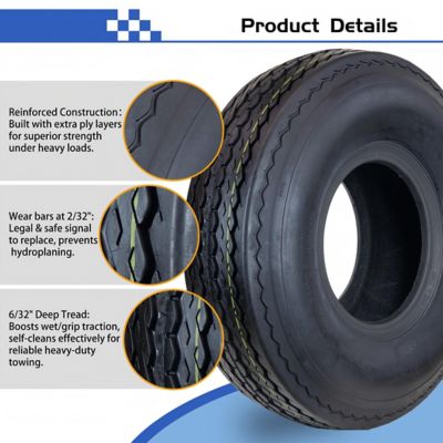 Image showing  4.8-12 on 12x4 Replacement 4-Hole Wheel