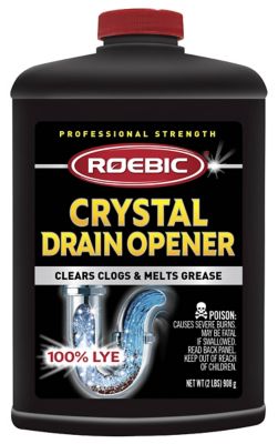 Roebic 2.15 lb. Heavy-Duty Crystal Drain Opener, 100% Sodium Hydroxide