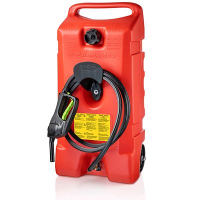 14 Gallon Portable Gas Can Fuel Caddy Transfer Tank Poly Container w/Nozzle Pump 