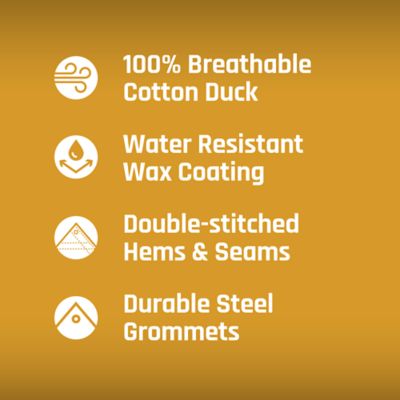 Image showing  8 ft. x 10 ft. Canvas Tarp, Yellow