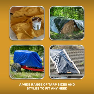 Image showing  8 ft. x 10 ft. Canvas Tarp, Yellow
