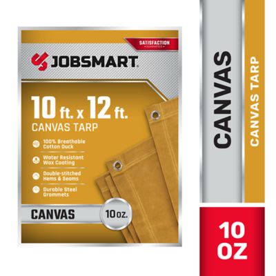 Canvas Tarp, 10 ft. x 12 ft., 10 oz. Tractor Co.