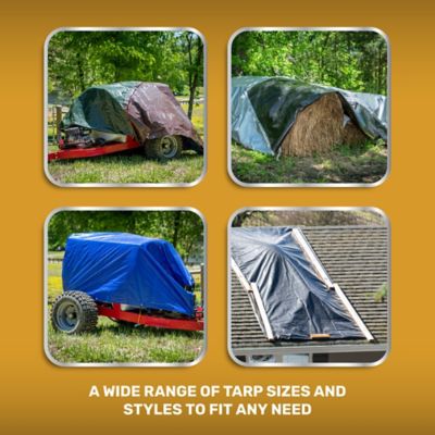 Image showing  12 ft. x 20 ft. Canvas Tarp, Yellow