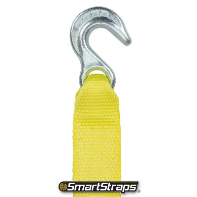 Image showing  14 ft. Retractable Tow Strap, 3,000 lb. Safe Work Load, Yellow
