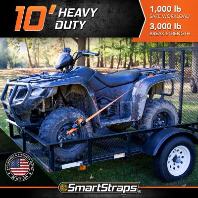 Image showing  1.25 in. x 10 ft. Retractable Ratchet, 1,000 lb., Orange, 2 pk.