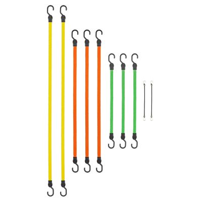 SmartStraps Assorted Flat Bungee Straps, 10-Pack