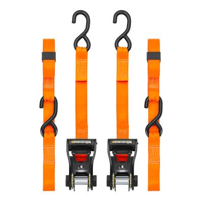 SmartStraps 1-1/8 in. x 10 ft. Premium RatchetX Tie Down Strap, 1,000 lb., Orange, 2-Pack