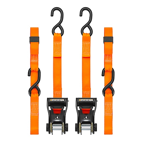 SmartStraps 10 ft. Orange Premium RatchetX Tie Down Strap, 1,000 lb., 2-Pack, 4559