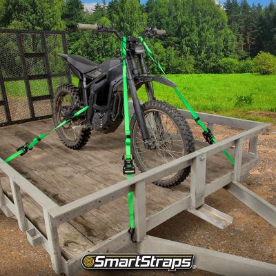 Image showing 8 th SmartStraps 1 in. x 14 ft. Premium RatchetX Tie Down Strap, 500 lb., Green, 4 pk.