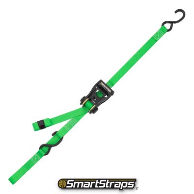 Image showing  1 in. x 10 ft. Premium RatchetX Tie Down Strap, 500 lb., Green, 2 pk.