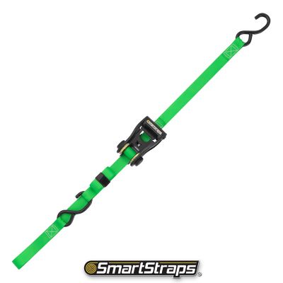 Image showing  1 in. x 10 ft. Premium RatchetX Tie Down Strap, 500 lb., Green, 2 pk.