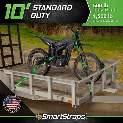 Image showing  1 in. x 10 ft. Premium RatchetX Tie Down Strap, 500 lb., Green, 2 pk.