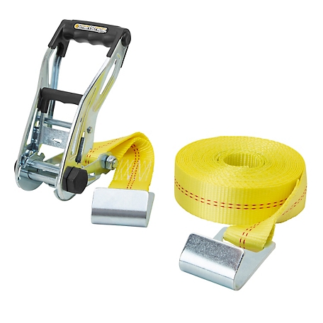 SmartStraps 27 ft. Yellow Ratchet Tie Down Strap with Flat Hook, 3,333 lb.,  9265 at Tractor Supply Co.